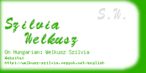 szilvia welkusz business card